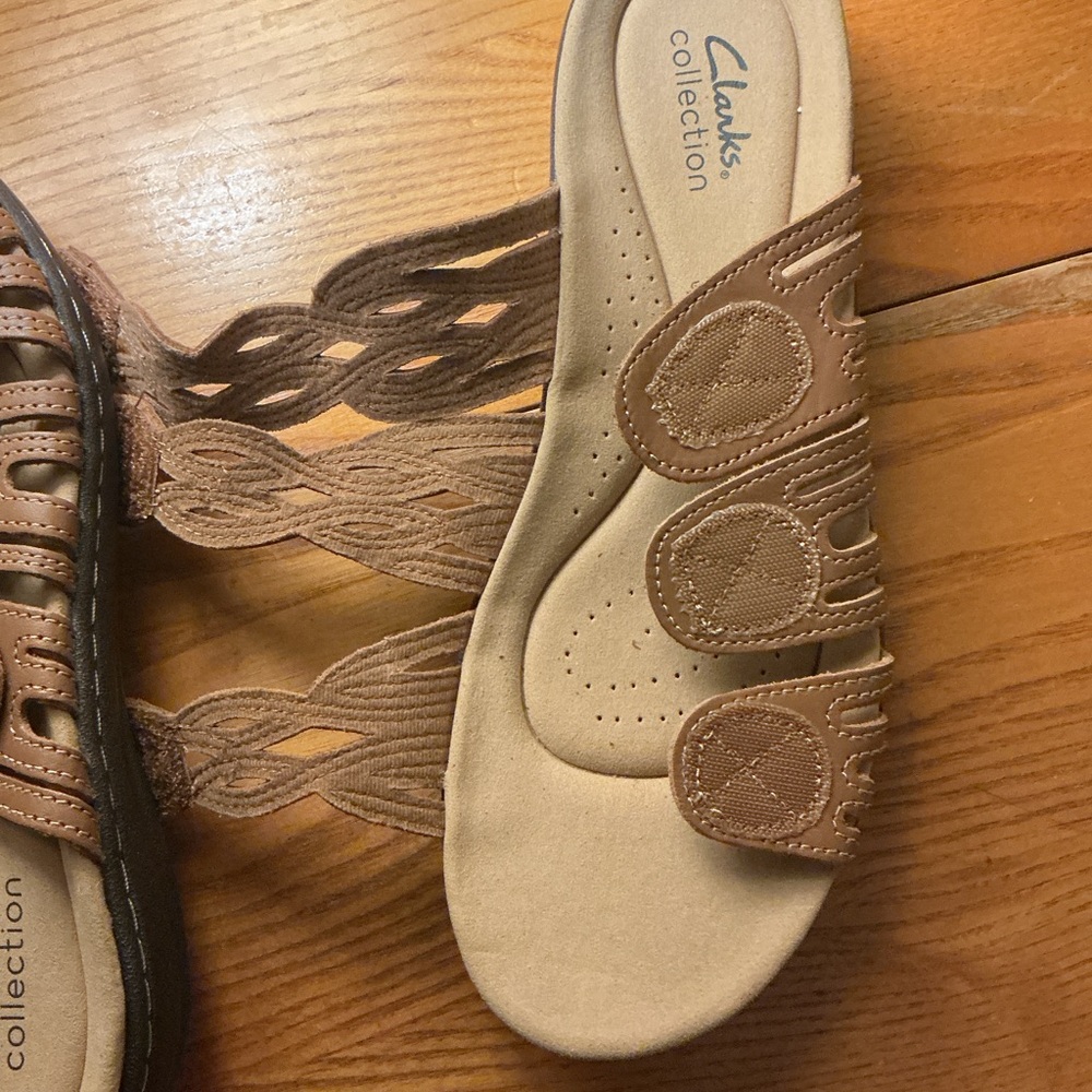 Clarks Brown Strappy Women's Sandals - Picture 4 of 4
